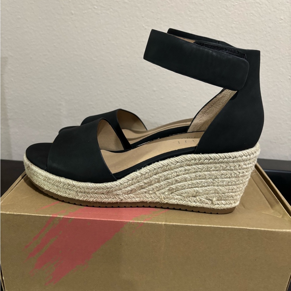 SOUL Naturalizer Women's Black Oakley Wedge Sandals Size 8.5M NIB - Picture 3 of 14